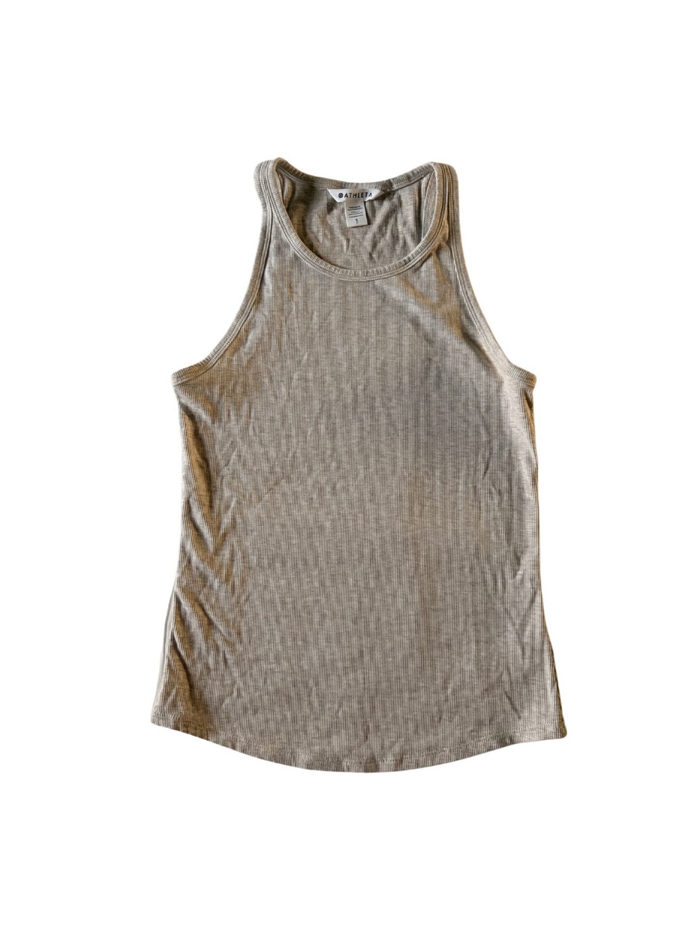 Athleta Cream Ribbed Racerback Tank